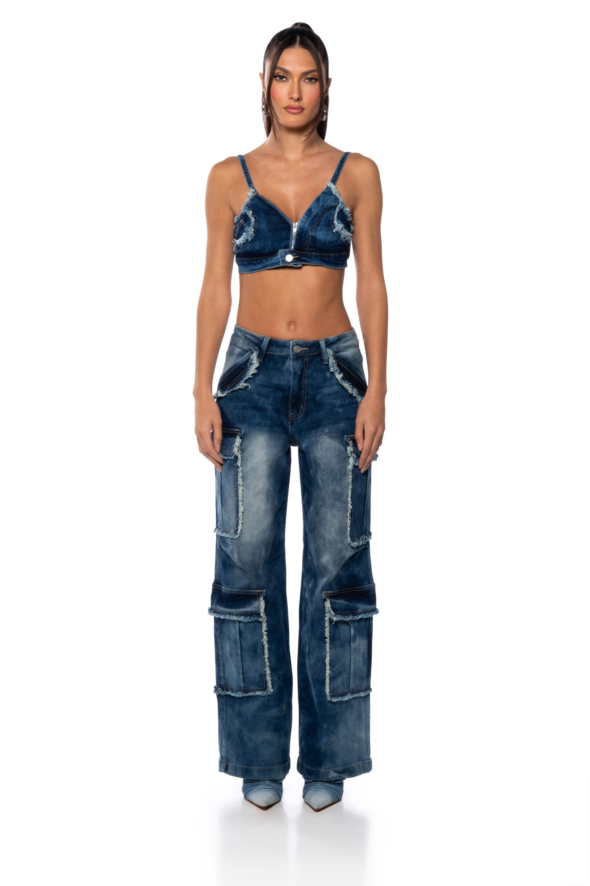 BABY GIRL CARGO JEANS