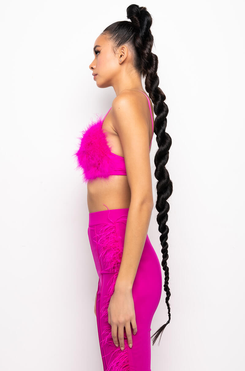 BABY PLEASE FEATHERS BRALETTE
