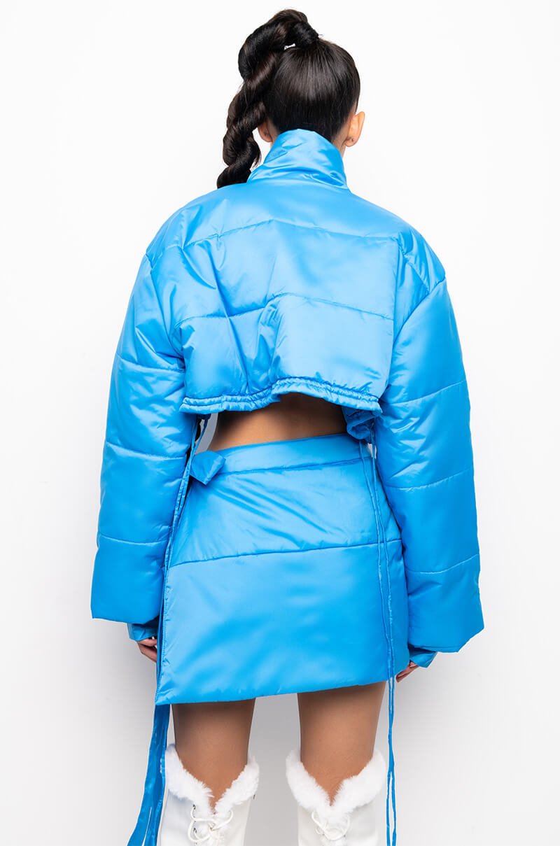BACK AGAIN CROPPED PUFFER BOMBER