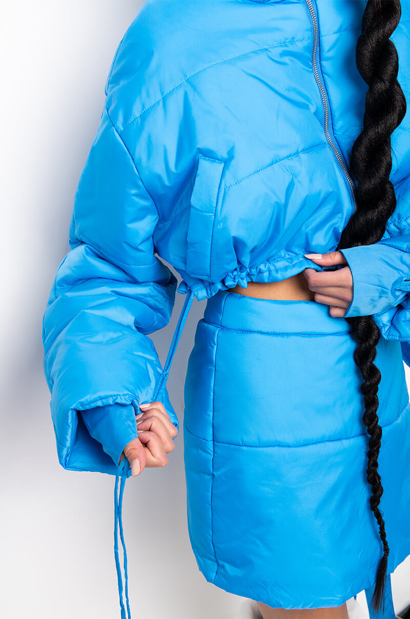 BACK AGAIN CROPPED PUFFER BOMBER