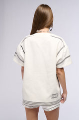 BACK IN THE GAME BUTTON DOWN SHORT SLEEVE SHIRT