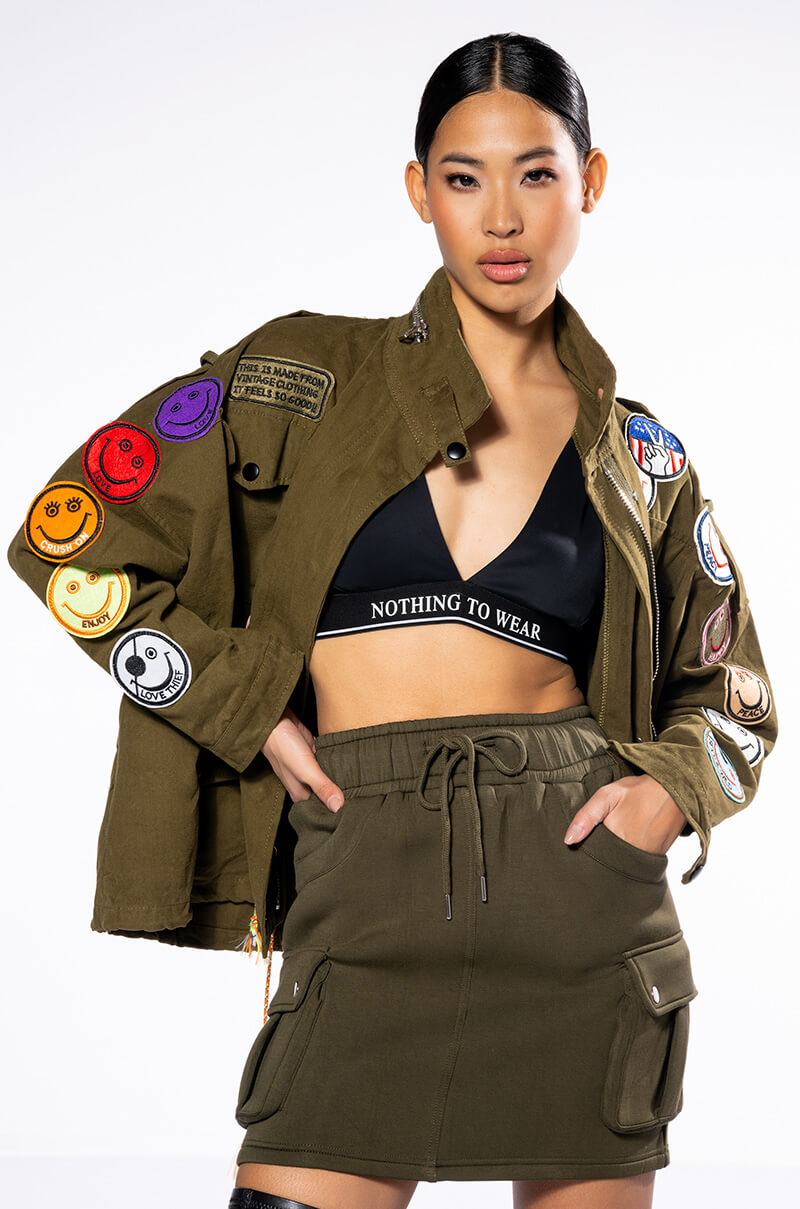 BACK TO BASICS SCUBA CARGO MINI SKIRT