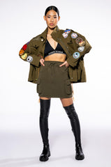BACK TO BASICS SCUBA CARGO MINI SKIRT