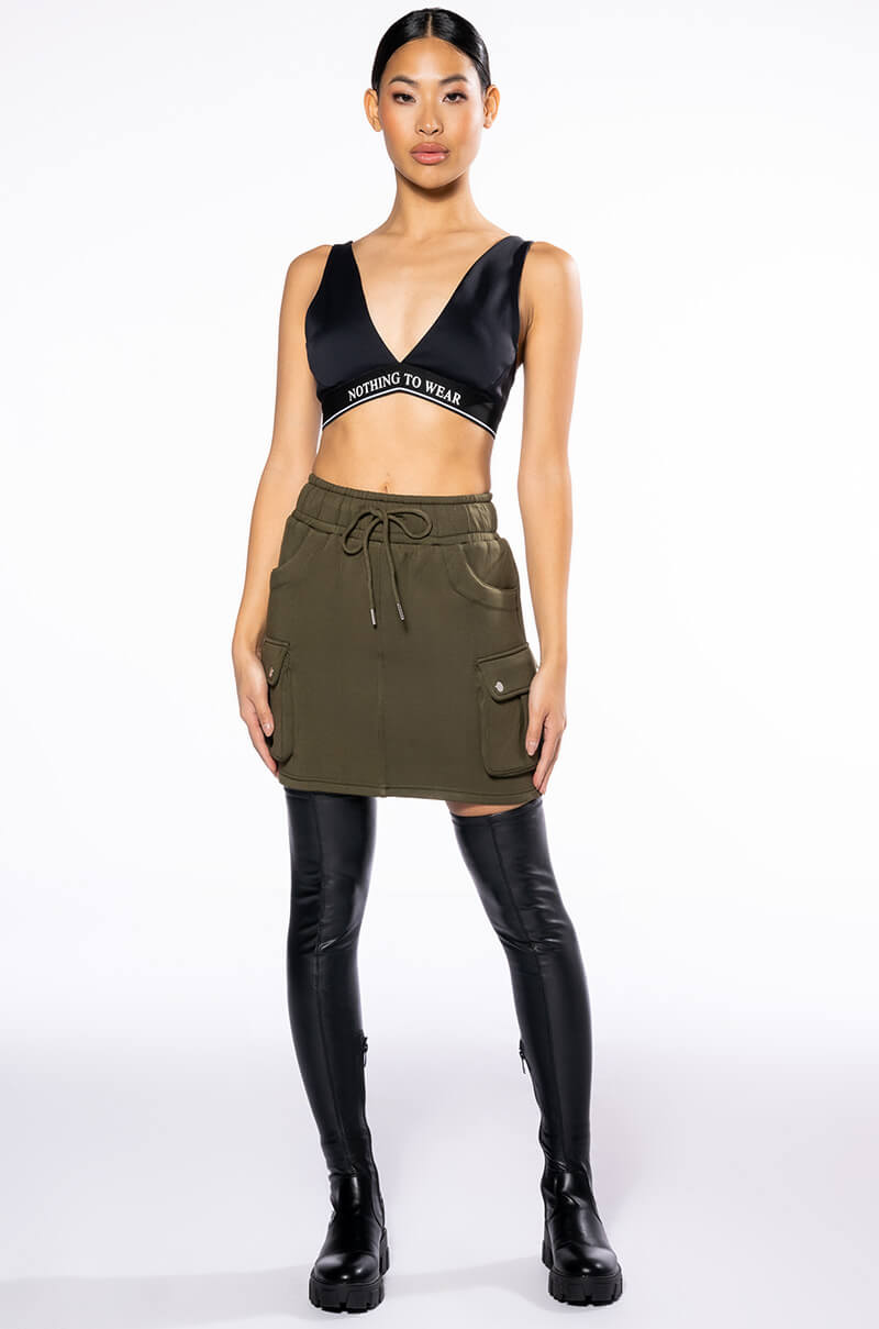BACK TO BASICS SCUBA CARGO MINI SKIRT