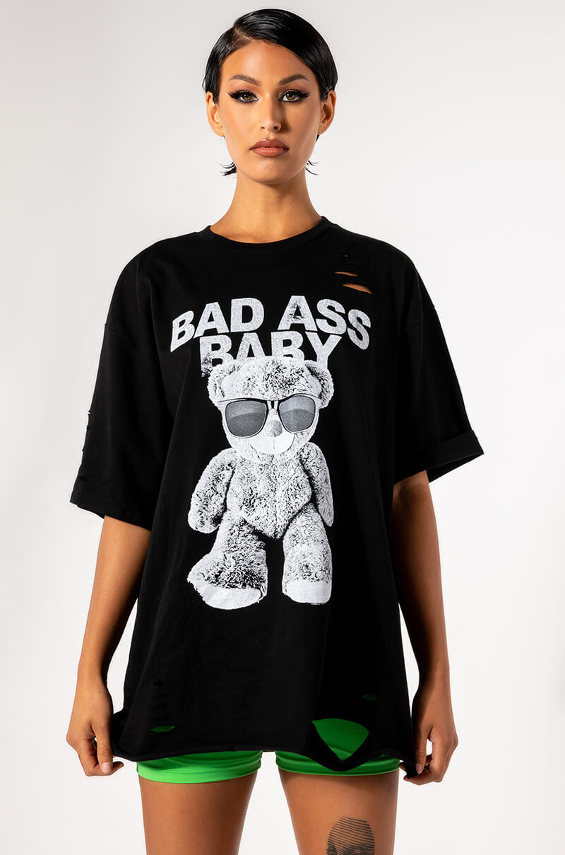 BAD ASS ABY CREW NECK TSHIRT