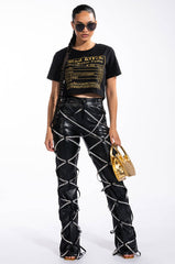 BAD BISH EMBELLISHED SHORT SLEEVE TSHIRT
