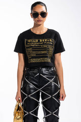 BAD BISH EMBELLISHED SHORT SLEEVE TSHIRT