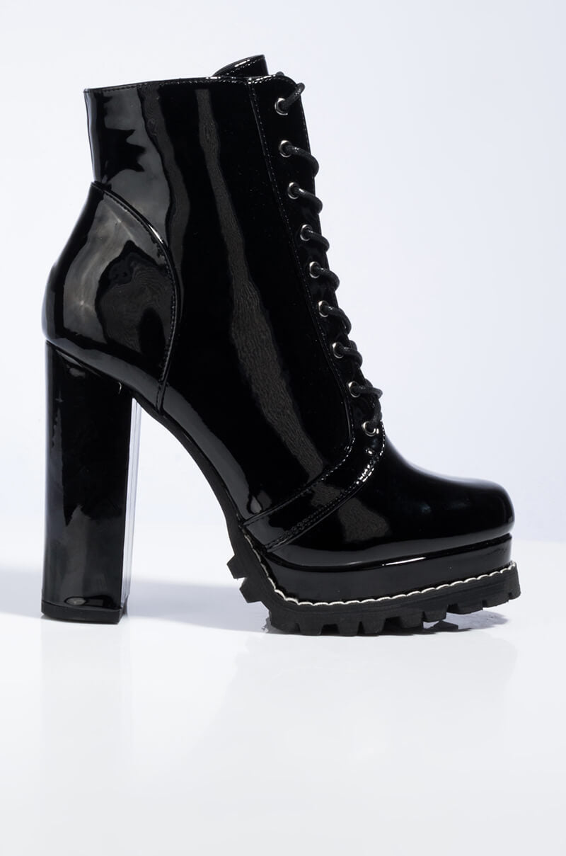 BADASS PLATFORM LACE UP BOOTIE