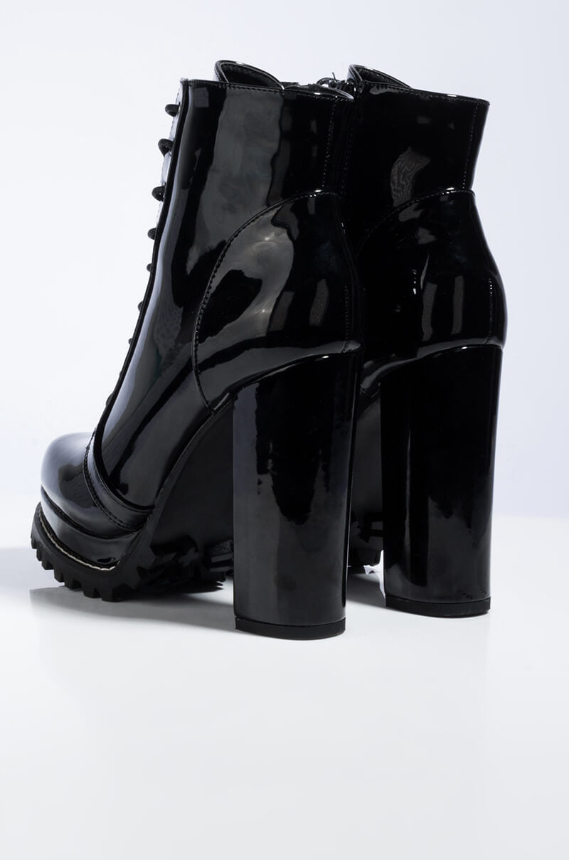 BADASS PLATFORM LACE UP BOOTIE