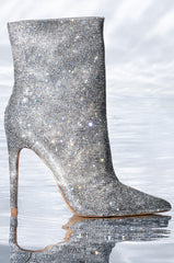BALLER SILVER GLITTER BOOTIE