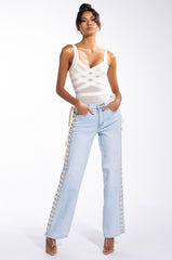 BANDAGE MESH SLEEVELESS BODYSUIT