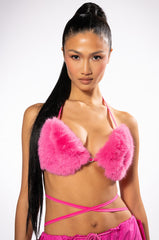 BARBZ FAUX FUR BRALETTE