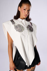 BASS HEAD BUTTON DOWN POPLIN BLOUSE