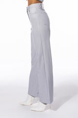 BE ABOUT IT FAUX LEATHER WIDE LEG PANTS