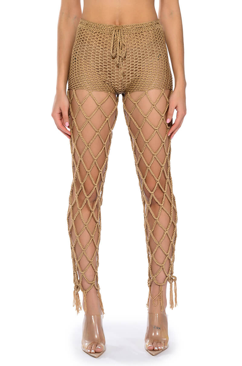 BEACHY KEEN KNIT CUTOUT PANTS