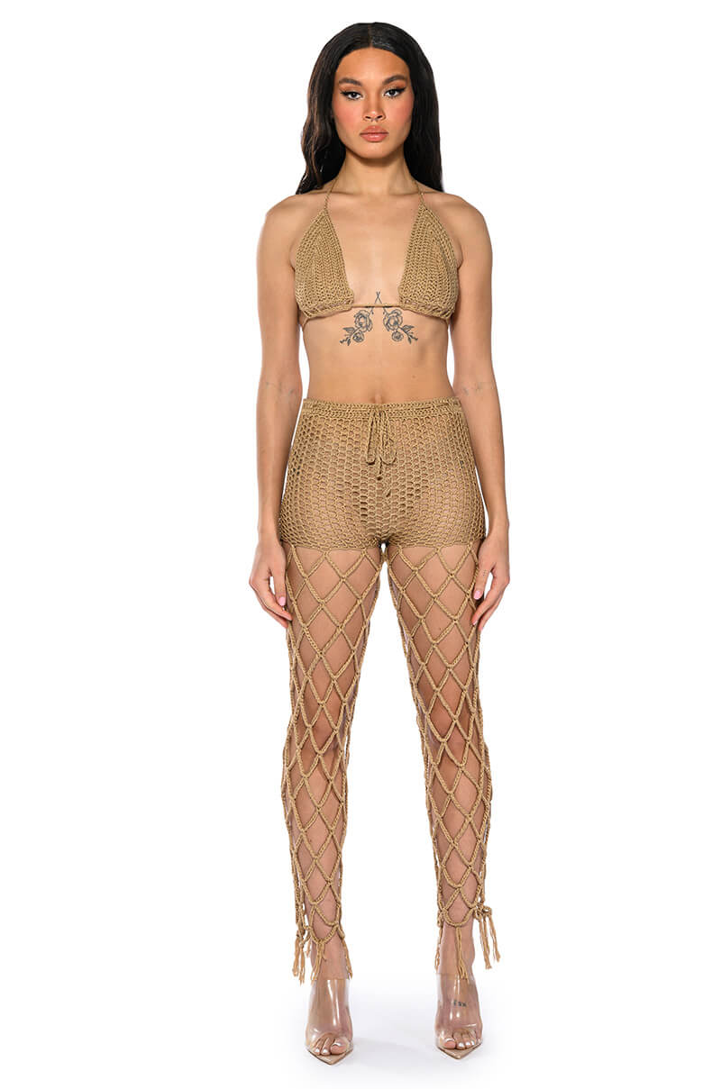 BEACHY KEEN KNIT CUTOUT PANTS