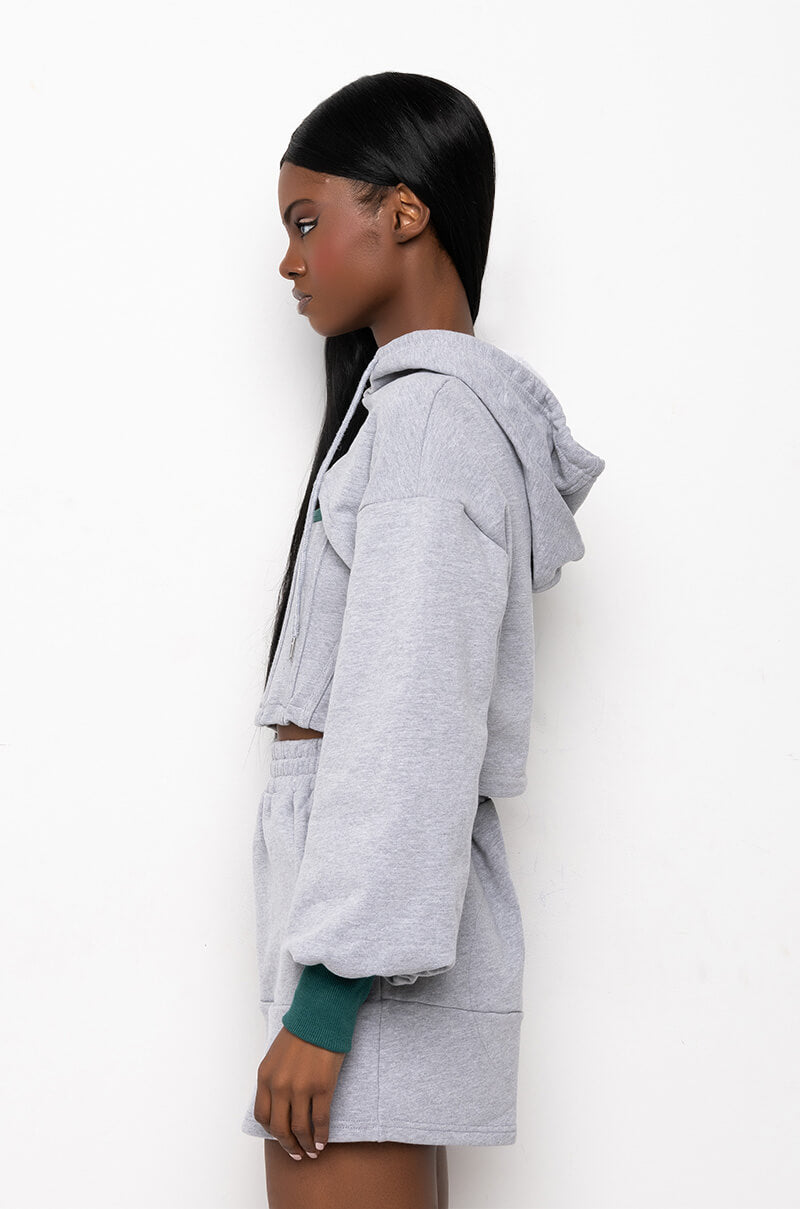 BEAM ME UP CORSET DETAIL CUTOUT SWEATSHIRT