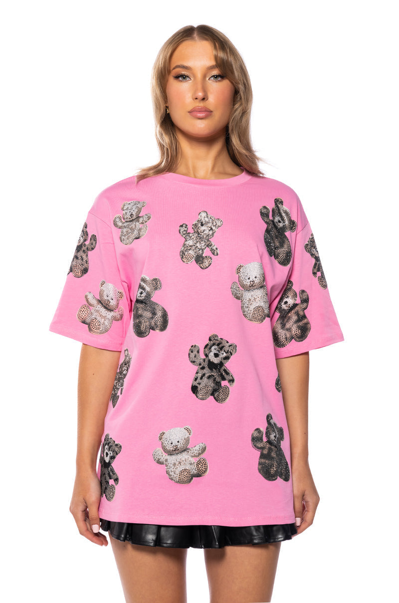BEAR WITH ME EMBELLISHED TEE