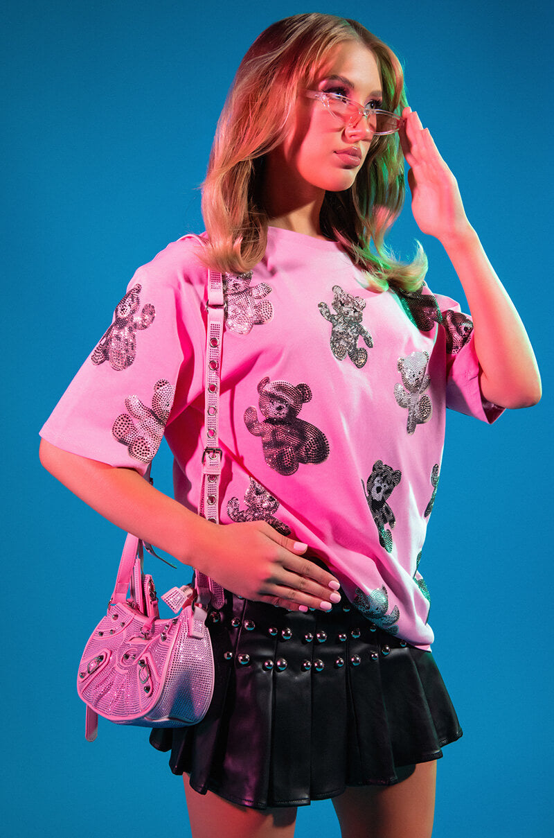 BEAR WITH ME EMBELLISHED TEE