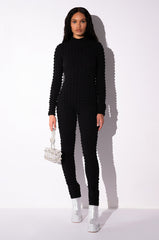 BEAT THE ODDS TEXTURED CATSUIT