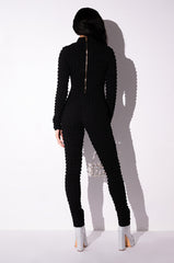 BEAT THE ODDS TEXTURED CATSUIT