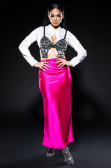 BEAUTIFUL HEART SATIN MAXI SKIRT