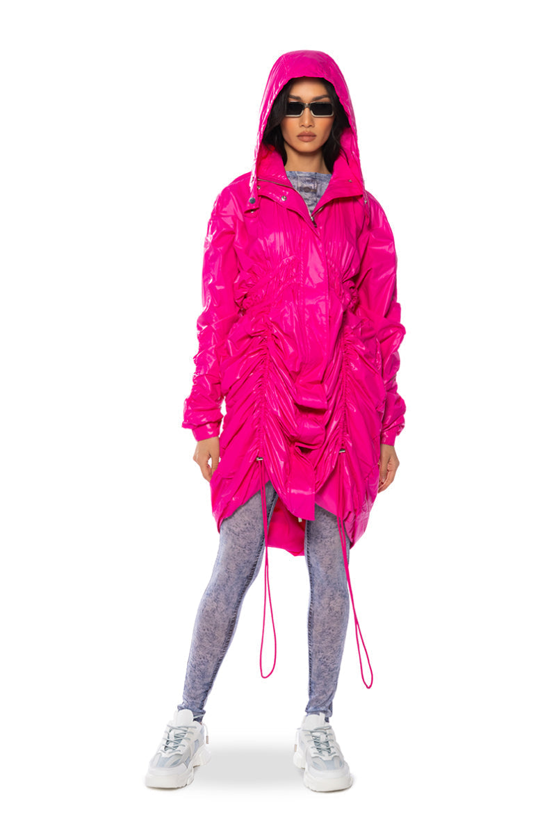 BEETROOT SWISHY LUXE TRENCH