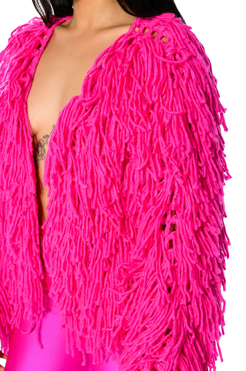 BEFORE I LOVE U FRINGE CARDIGAN