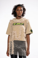 BEIGE RUFFLE TSHIRT