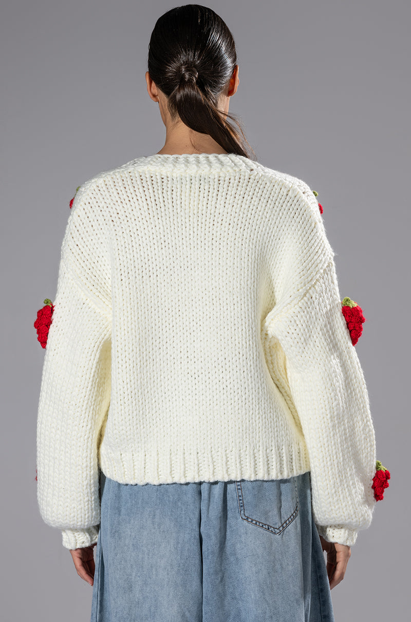 BERRIES BUTTON CARDIGAN