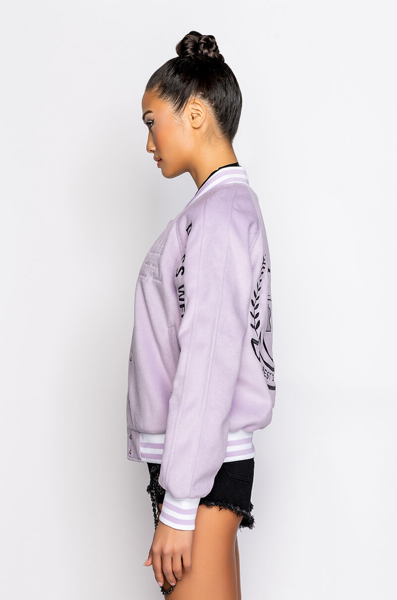 BEST DRESSED LILAC BOMBER