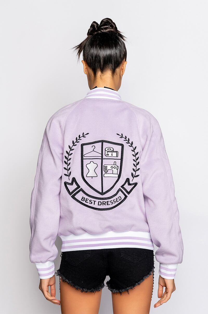 BEST DRESSED LILAC BOMBER