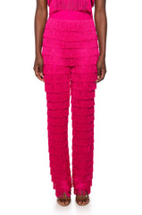 BEST EVER FRINGE WIDE LEG PANT IN FUCHSIA