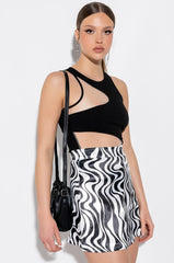 BEST OF ME MESH CUTOUT RIBBED TANK