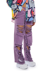 BESTIES FAVORITE DISTRESSED CARGO PANTS