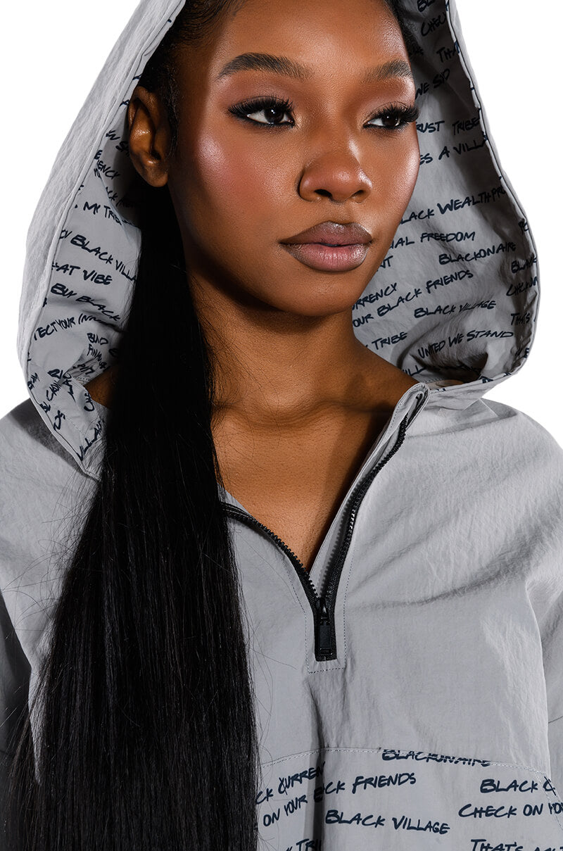 BLACK VILLAGE FOUNDATION LOGO LACE DETAIL SWEATSHIRT