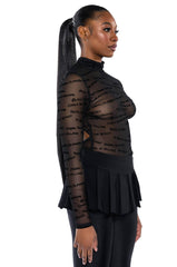 BLACK VILLAGE FOUNDATION LOGO MESH BODYSUIT