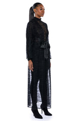 BLACK VILLAGE FOUNDATION LOGO MESH DUSTER