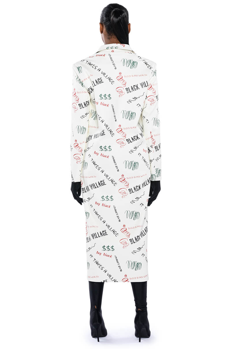 BLACK VILLAGE FOUNDATION LOGO PU TRENCH
