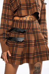 BLAIR BUCKLE FLARE SKIRT