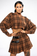 BLAIR BUCKLE KNIT LONG SLEEVE TOP