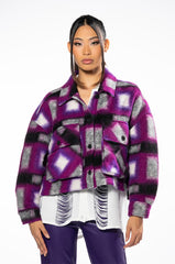 BLANK NYC LUCK FINDER SHERPA CROP SHACKET
