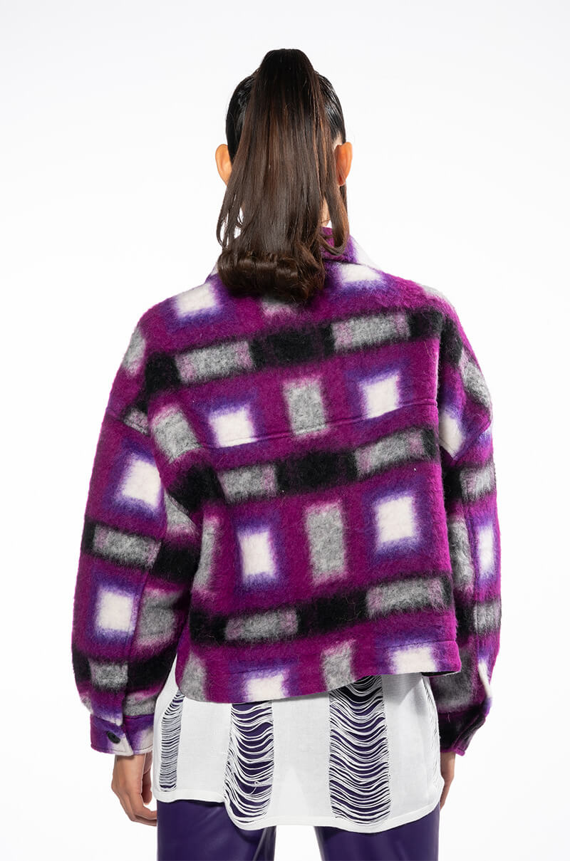 BLANK NYC LUCK FINDER SHERPA CROP SHACKET