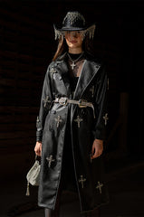 BLESSED AND WELL DRESSED PLEATHER TRENCH