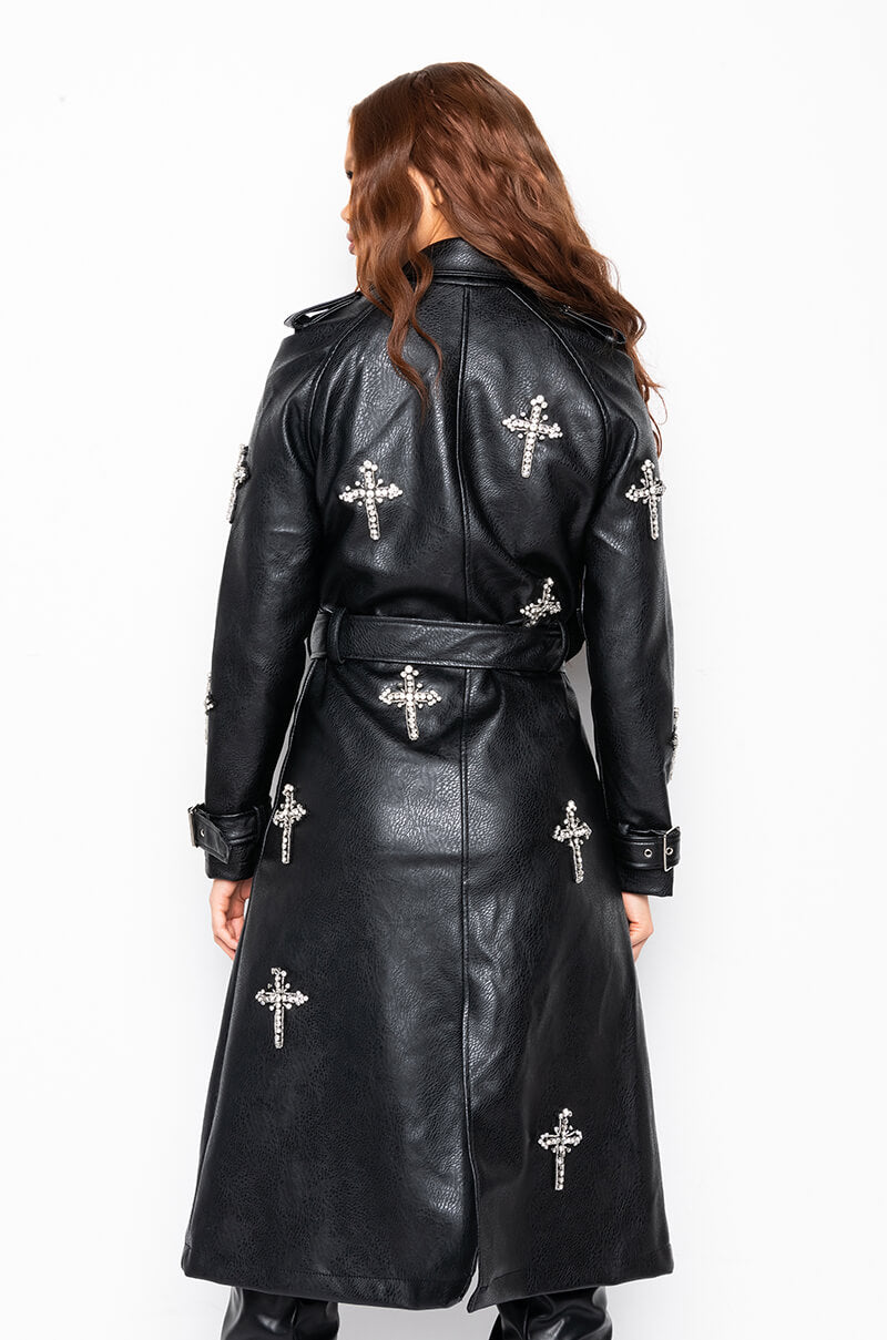 BLESSED AND WELL DRESSED PLEATHER TRENCH