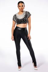 BLING IT ON EMBELLISHED T SHIRT