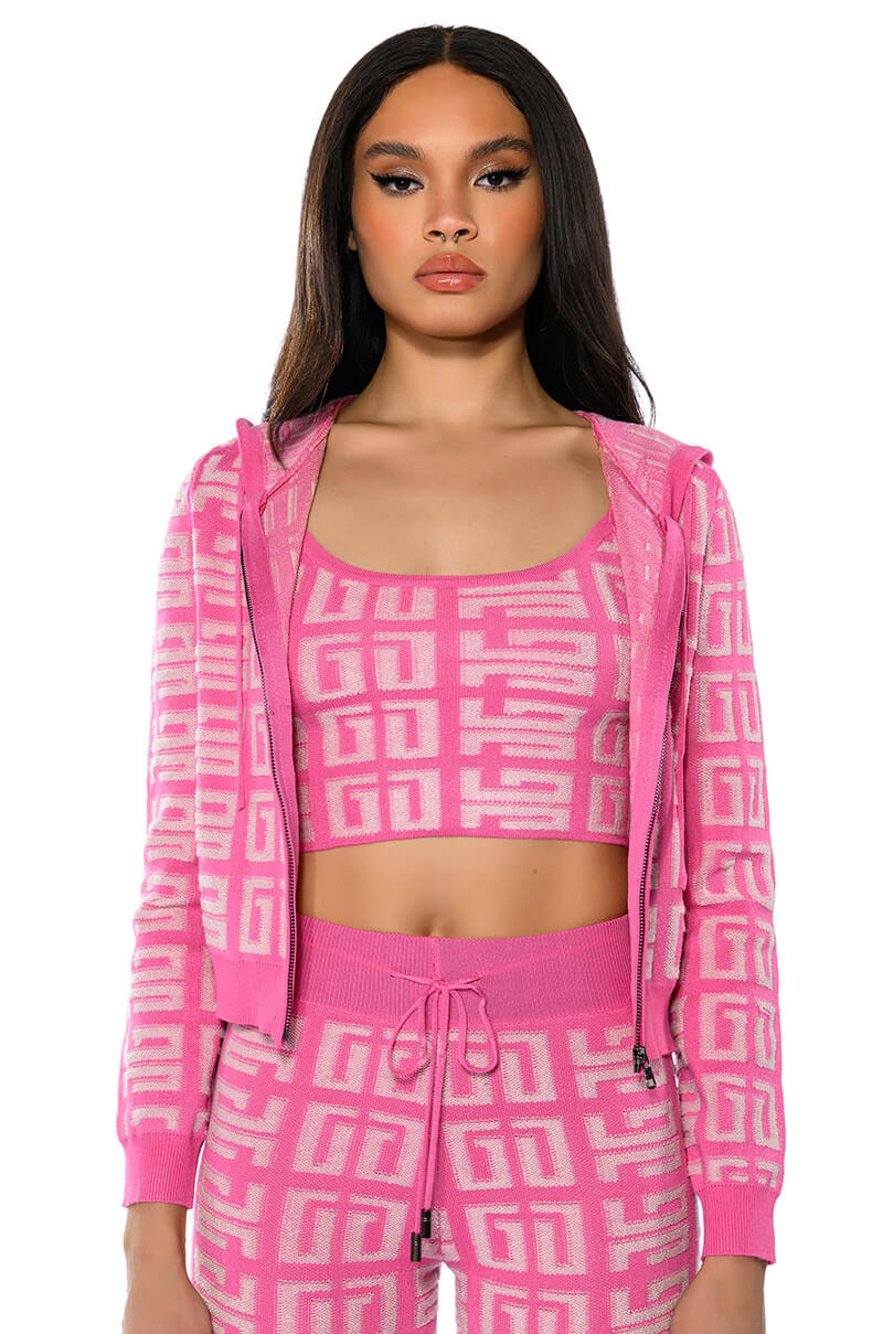 BLOWN AWAY ZIP UP SWEATER