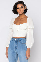 BLUE SKIES LONG SLEEVE BLOUSE