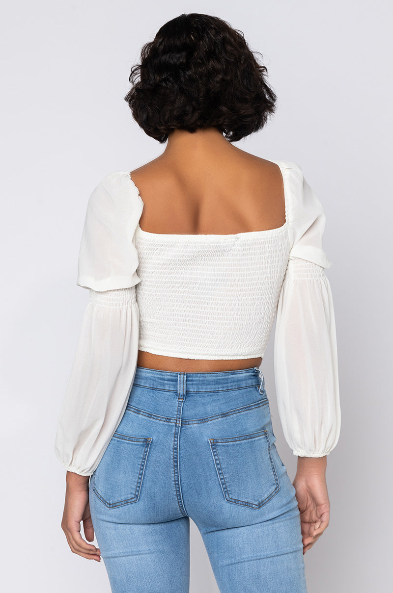 BLUE SKIES LONG SLEEVE BLOUSE