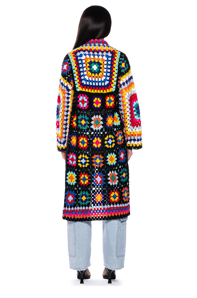BOBBI FLORAL WOVEN CARDIGAN